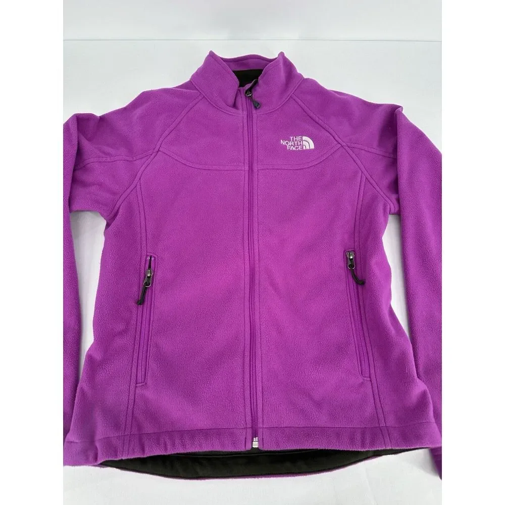 The North Face Softshell Fleece Winter Jacket Zip Up Women's‎ size Small Purple